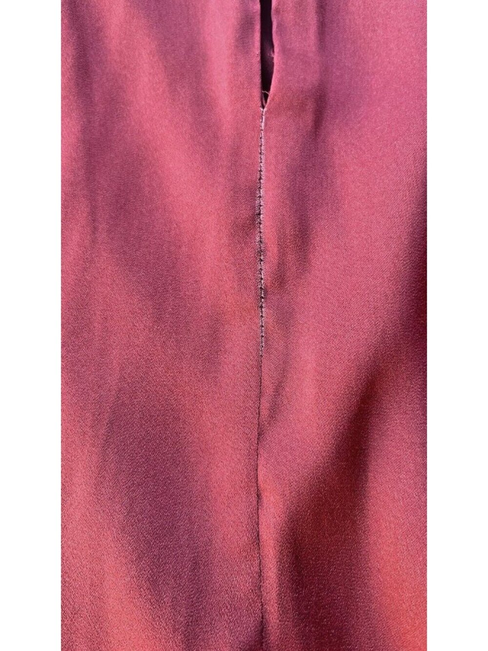 Tart Collections Burgundy Satin Shift Dress XS | Long Sleeve | Boho | Holiday | - Picture 2 of 15
